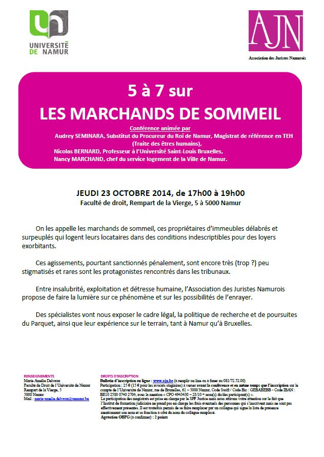 23 octobre 2014 - Marchands de sommeil