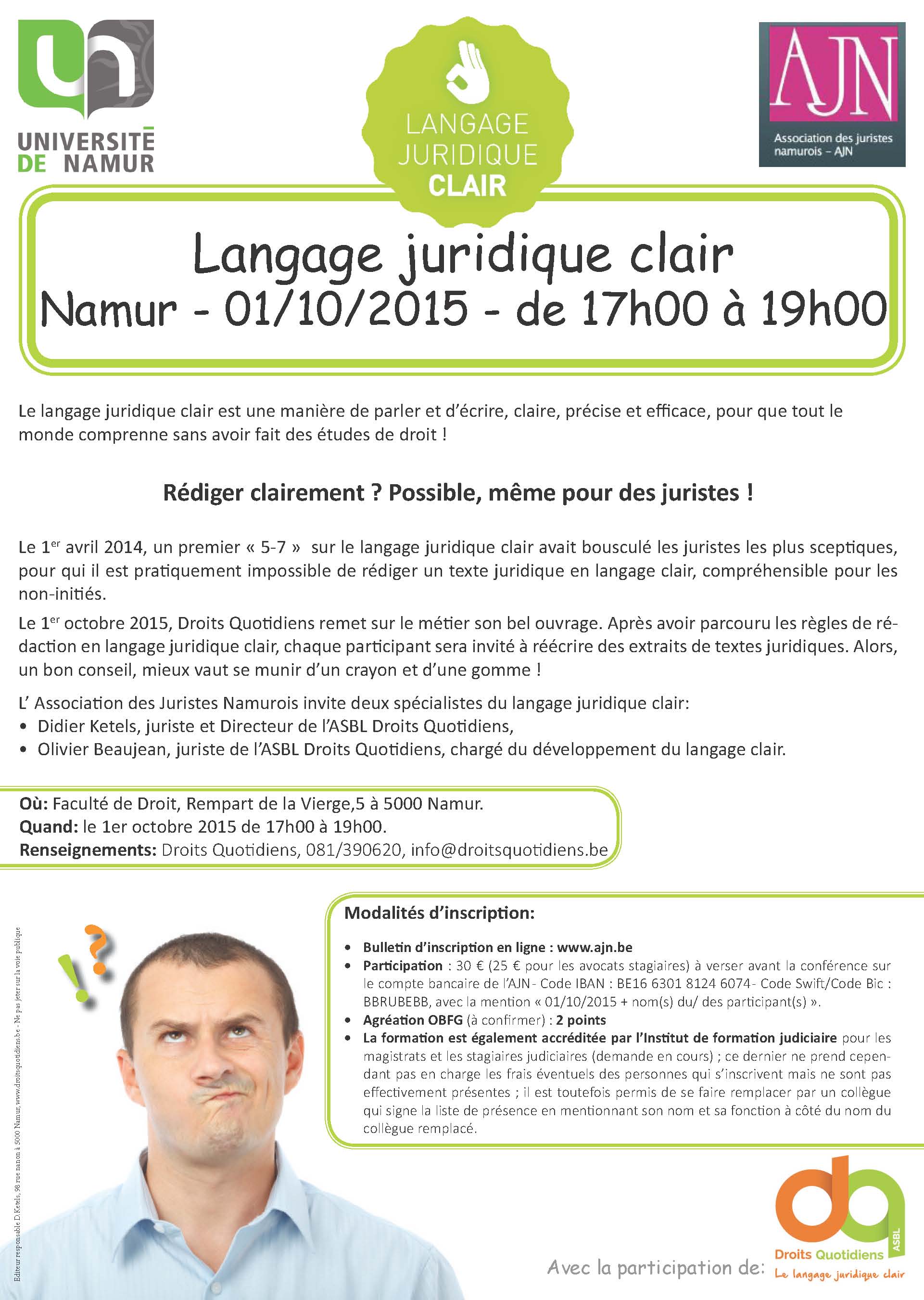 Affiche - Langage juridique clair