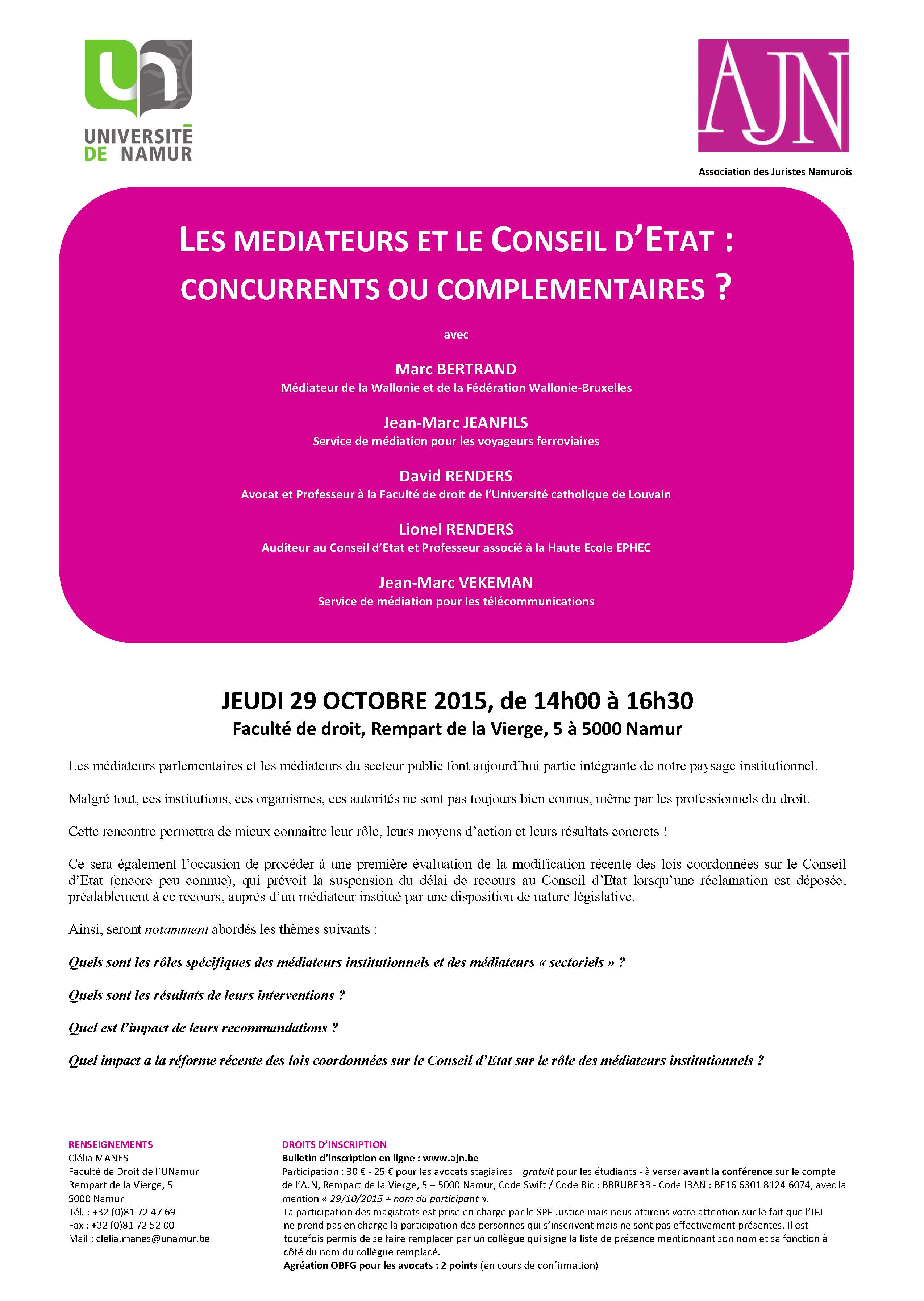 Affiche - Les médiateurs et le Conseil d'Etat